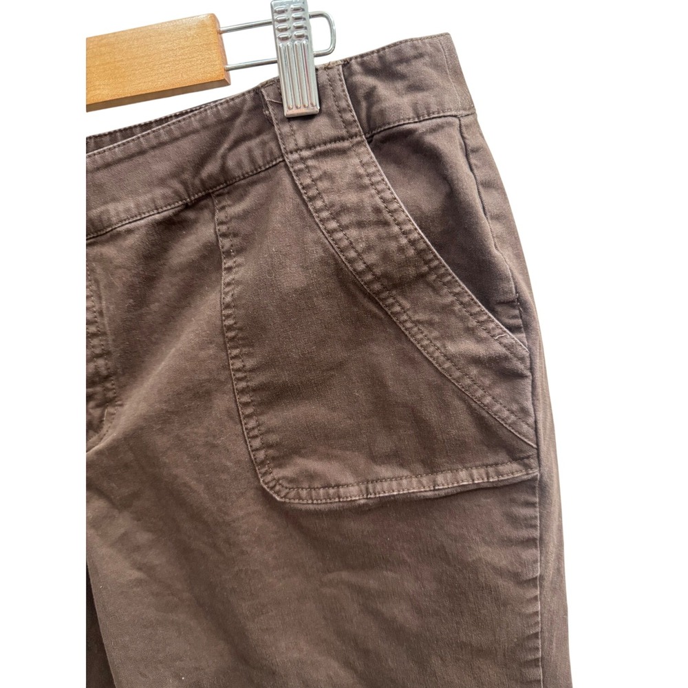 Additions by Chico's Shorts Womens 12 Brown Excellent Utility Patch Pocket - Picture 2 of 5